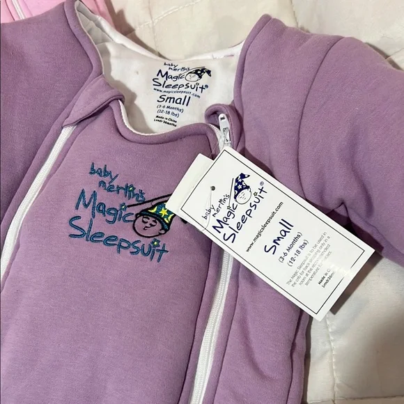2 !! Merlin’s magic sleep suit 3-6 month purple pink - Picture 2 of 6